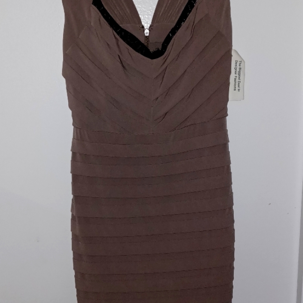 Size 8 Max And Cleo dress dark taupe